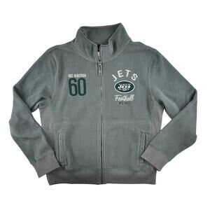 New York Jets NFL Team Apparel Full Zip Fleece Jacket Womens XL Green Casual
